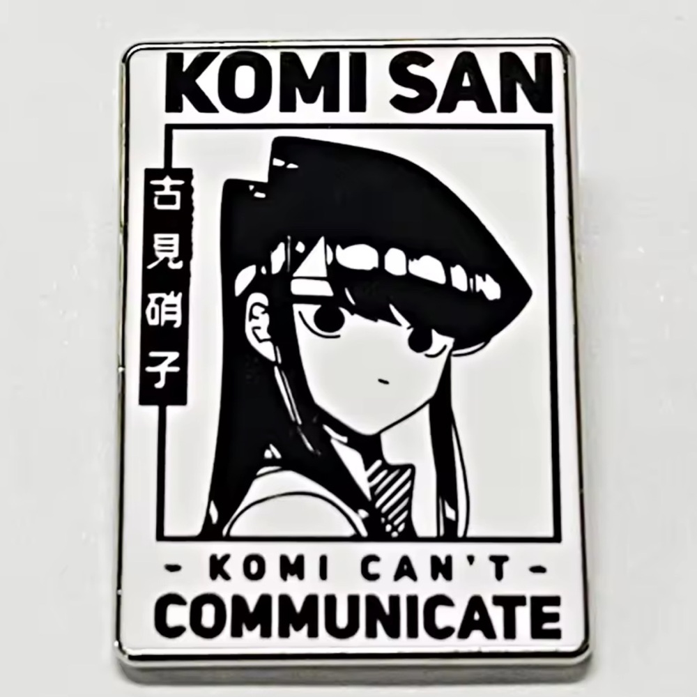 Komi Can't Communicate Enamel Pin, Japanese Anime Enamel Metal Pin